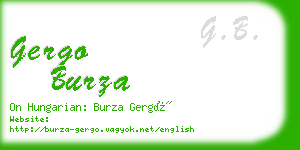 gergo burza business card
